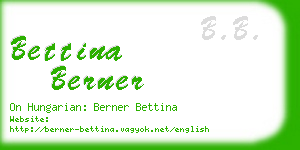 bettina berner business card